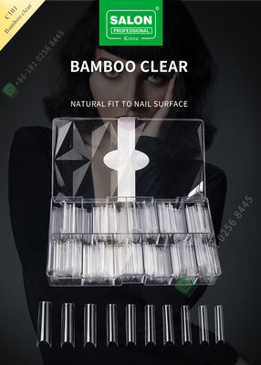 L'ongle faux clair en bambou de rallongement d'arc de French/C incline l'astuce de manucure pour l'ongle Art Salon