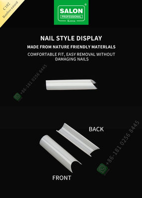 L'ongle faux naturel en bambou de rallongement d'arc de French/C incline l'astuce de manucure d'astuces de moitié pour l'ongle Art Salon
