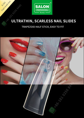 Le clou carré de mois faux d'aigle de beauté de salon incline astuces extra-longues acryliques de couverture de fabrication française de demi