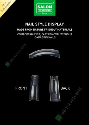 Le clou carré de mois faux d'aigle de beauté de salon incline astuces extra-longues acryliques de couverture de fabrication française de demi