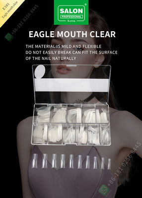 Le clou carré de mois faux d'aigle de beauté de salon incline astuces extra-longues acryliques de couverture de fabrication française de demi