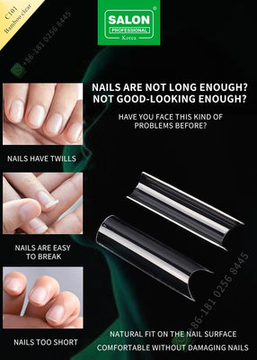 L'ongle faux clair en bambou de rallongement d'arc de French/C incline l'astuce de manucure pour l'ongle Art Salon