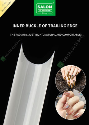 L'ongle faux naturel en bambou de rallongement d'arc de French/C incline l'astuce de manucure d'astuces de moitié pour l'ongle Art Salon