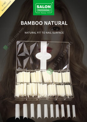 L'ongle faux naturel en bambou de rallongement d'arc de French/C incline l'astuce de manucure d'astuces de moitié pour l'ongle Art Salon