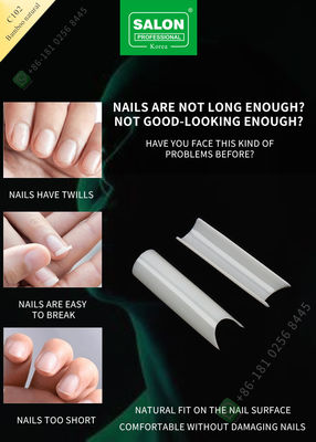 L'ongle faux naturel en bambou de rallongement d'arc de French/C incline l'astuce de manucure d'astuces de moitié pour l'ongle Art Salon