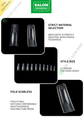 Le clou carré de mois faux d'aigle de beauté de salon incline astuces extra-longues acryliques de couverture de fabrication française de demi