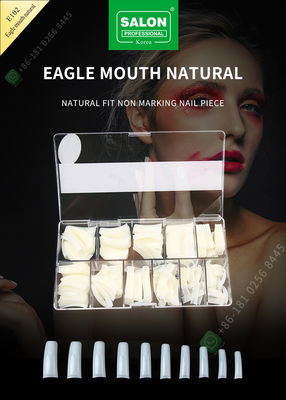 Le clou faux de mois d'aigle de beauté de salon incline astuces extra-longues acryliques de couverture de fabrication française de demi