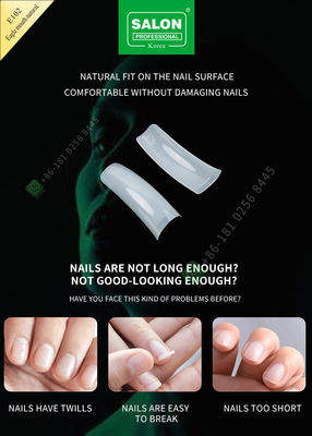 Astuces extra-longues acryliques fausses de couverture d'Eagle Month Nail Tips French de beauté de salon demi
