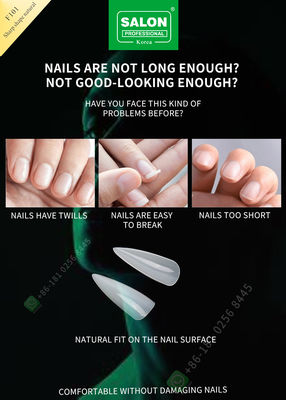 astuces pointues de Madame Artificial Nails Half de la forme 500pcs et clou faux de pleine couverture