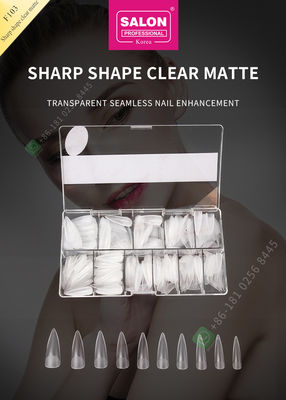 le dièse 500pcs forment astuces de clous faux de Matte Lady French Style Artificial de demi et clou faux de pleine couverture