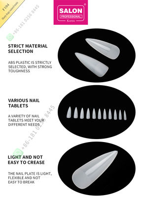 le dièse 500pcs forment astuces de clous faux de Matte Lady French Style Artificial de demi et clou faux de pleine couverture