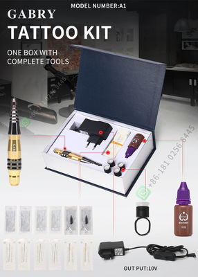 Machine permanente rotatoire en aluminium Kit Wireless Tattoo Machine Pen de maquillage