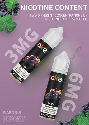 100mL vaporisent le jus E liquide pour la saveur naturelle de raisin d'ingrédients de cigarette électronique