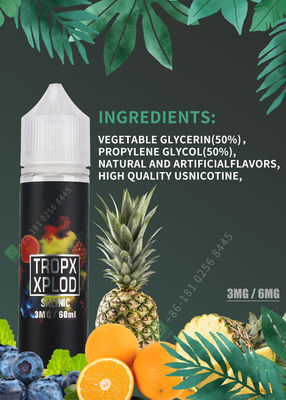 E-cigarette Vaping 30ml liquide 60ml Vape Juice Orange Taste de jus de Vape d'E-liquide de nicotine