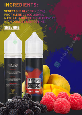 50 ingrédients purs liquides du l'E-jus 60ml 100% de Vape de saveurs pour le stylo de Vape