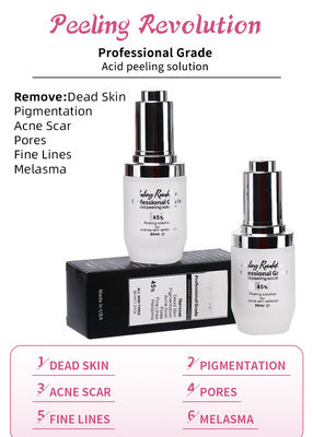 Solution de peeling acide de qualité professionnelle Liquid Set pour l' exfoliation du visage