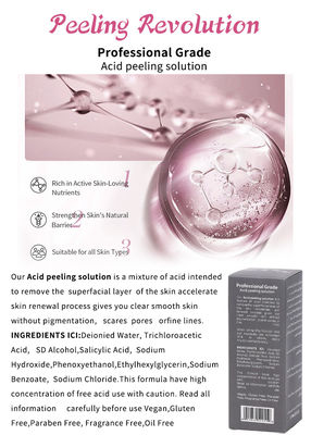 Sérum professionnel pour l' exfoliation de la peau Produits de soin de la peau Nettoyage Réparation de la peau Revitaliser la peau Solution exfoliante