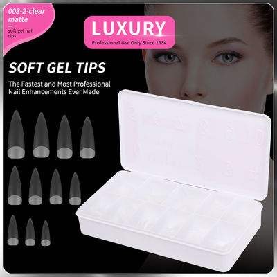 500PCS Stiletto Conseils de ongles ensemble claire Matte couverture complète Acrylique ongles artificiels