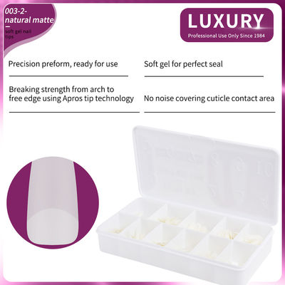 500 pièces/boîte Professionnel Naturel Matte Forme Aiguisée Faux Ongles Pour Manicure DIY