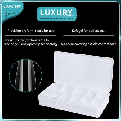 500pcs couverture complète 11 tailles claires des ongles en forme d'acrylique faux ongles