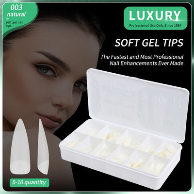Astuces à ongles en gel doux 500 PCS / boîte ongles acryliques Presse sur les ongles pour l'art de l'ongle conception outils de manucure