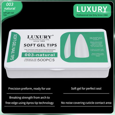Astuces à ongles en gel doux 500 PCS / boîte ongles acryliques Presse sur les ongles pour l'art de l'ongle conception outils de manucure