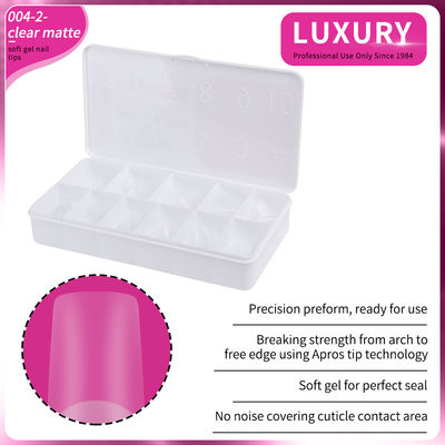 Conseils d'ongles ensemble couverture complète Formes carrées claires faux ongles mate pour les manucures de bricolage
