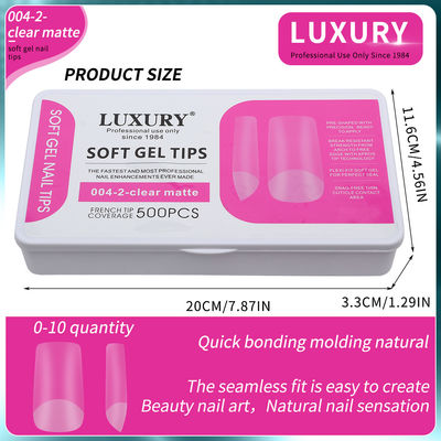 Conseils d'ongles ensemble couverture complète Formes carrées claires faux ongles mate pour les manucures de bricolage