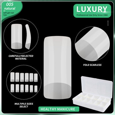 500PCS carrés faux ongles acrylique naturel clair réutilisable faux ongles conseils pour l'art de l'ongle bricolage