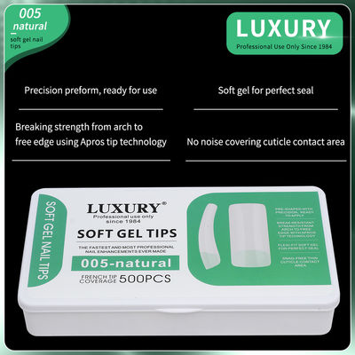 500pcs/boîte Presse carrée moyenne sur les ongles faux ongles naturels couverture complète faux ongles pour femmes
