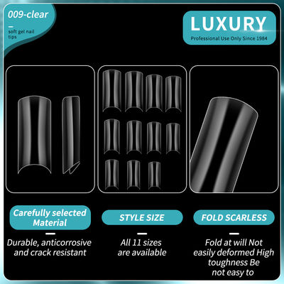 Faux ongles conseils demi-couverture français carré en forme de faux ongles pour le bricolage nail art