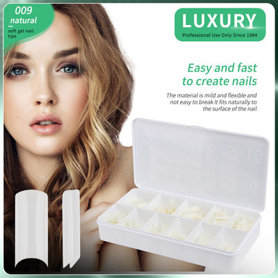 Faux ongles de style français Faux ongles de couleur naturelle Faux ongles de 11 tailles pour femmes