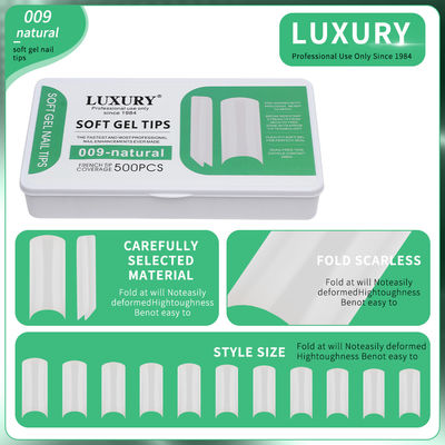 Faux ongles de style français Faux ongles de couleur naturelle Faux ongles de 11 tailles pour femmes