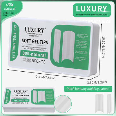 Faux ongles de style français Faux ongles de couleur naturelle Faux ongles de 11 tailles pour femmes