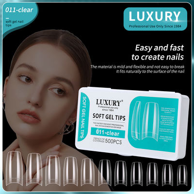 Acrylique faux ongles astuces carré faux ongles demi-couverture Presse sur les ongles pour l'art de l'ongle conception outils de manucure