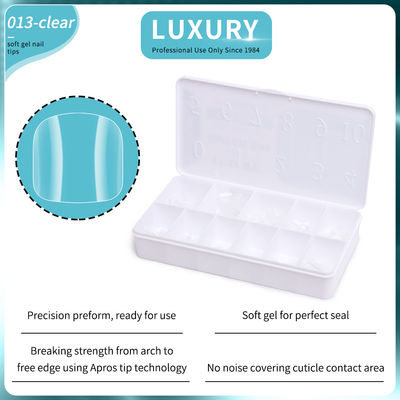 Conseils de gels doux pour les ongles de pieds ensemble couverture complète forme carrée faux ongles d'orteil 11 tailles pour la manucure de salon et de salon