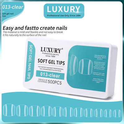 Conseils de gels doux pour les ongles de pieds ensemble couverture complète forme carrée faux ongles d'orteil 11 tailles pour la manucure de salon et de salon