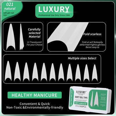Longue forme de stiletto faux ongles Conseils de mettre la pression sur les ongles sans couture demi-couverture DIY ongles extensions
