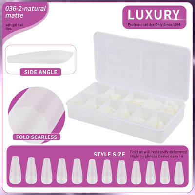 500pcs/boîte en forme d'amande faux ongles mat naturel 11 tailles gel acrylique ongles art extensions pour les femmes
