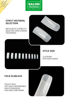 Les ongles faux professionnels conseils naturels de couleur claire couverture complète des doigts artificiels demi-couverture des ongles français conseils