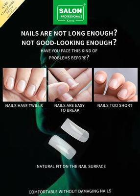 Les ongles faux professionnels conseils naturels de couleur claire couverture complète des doigts artificiels demi-couverture des ongles français conseils
