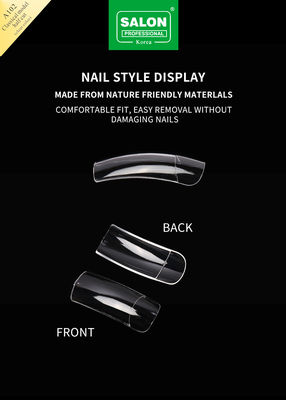 Logo personnalisé ongle outil d'extension de construction rapide couverture complète longue claire faux ongles artificiels ongles