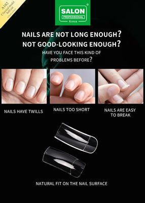 Logo personnalisé ongle outil d'extension de construction rapide couverture complète longue claire faux ongles artificiels ongles