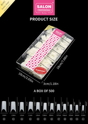 Le gel de couverture ABS professionnel pour ongles artificiels Longue presse carrée sur les ongles pour des extensions d'ongles parfaites