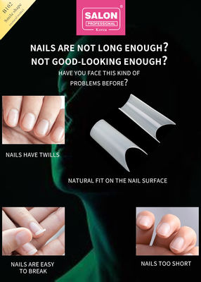 Le gel de couverture ABS professionnel pour ongles artificiels Longue presse carrée sur les ongles pour des extensions d'ongles parfaites