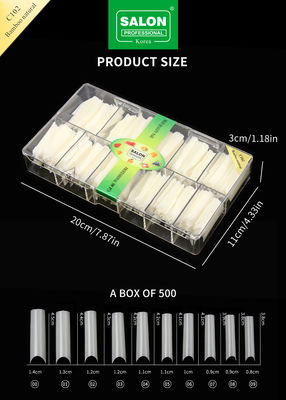 Carré couvert complet Ultra-mince ABS faux ongle pour les extensions d'ongles de salon Facile art de l'ongle bricolage à la maison