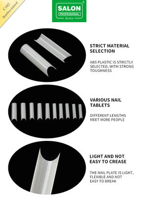 Carré couvert complet Ultra-mince ABS faux ongle pour les extensions d'ongles de salon Facile art de l'ongle bricolage à la maison