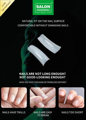 Couverture complète Bouche d'aigle Gel doux naturel Designs de faux ongles