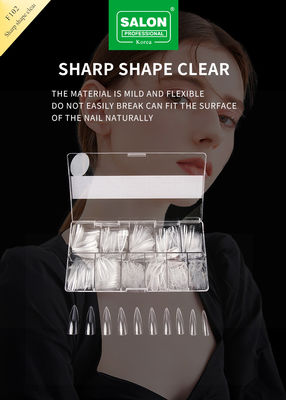 Long gel doux amande sur ongle 12 tailles forme nette acrylique Conseils d'ongle pour les extensions d'ongles