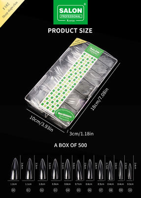 Long gel doux amande sur ongle 12 tailles forme nette acrylique Conseils d'ongle pour les extensions d'ongles